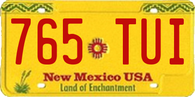 NM license plate 765TUI