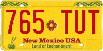 NM license plate 765TUT