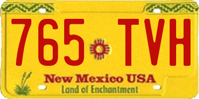NM license plate 765TVH