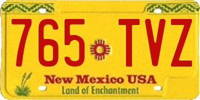 NM license plate 765TVZ