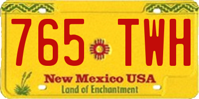 NM license plate 765TWH