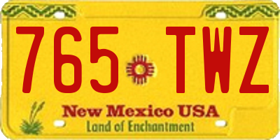 NM license plate 765TWZ