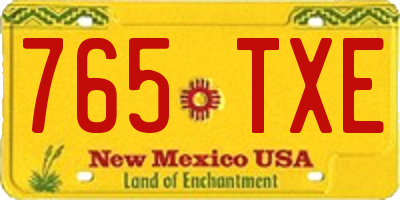 NM license plate 765TXE