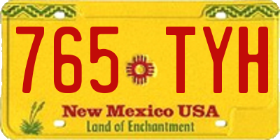 NM license plate 765TYH