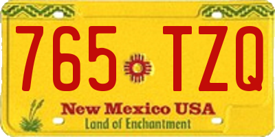 NM license plate 765TZQ