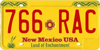 NM license plate 766RAC