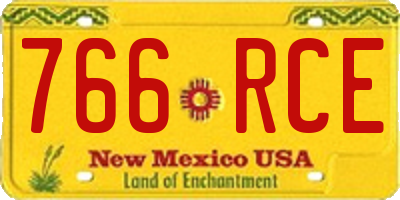 NM license plate 766RCE
