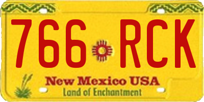NM license plate 766RCK