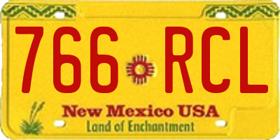 NM license plate 766RCL
