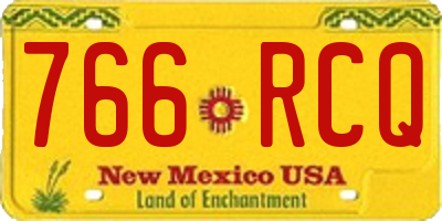 NM license plate 766RCQ