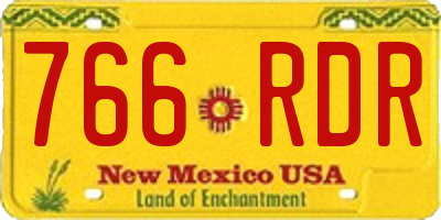 NM license plate 766RDR