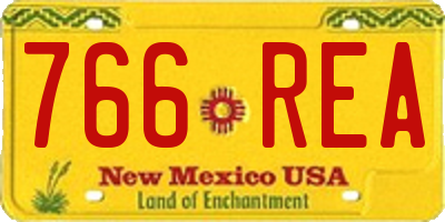 NM license plate 766REA