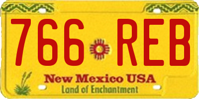NM license plate 766REB