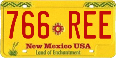 NM license plate 766REE