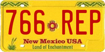NM license plate 766REP