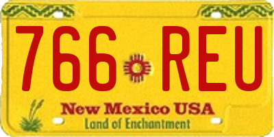 NM license plate 766REU