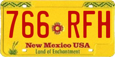 NM license plate 766RFH