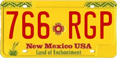 NM license plate 766RGP
