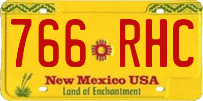NM license plate 766RHC