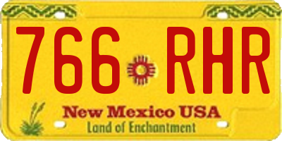 NM license plate 766RHR