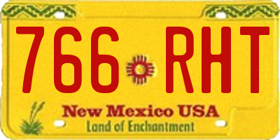 NM license plate 766RHT
