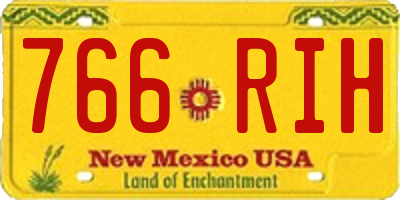 NM license plate 766RIH