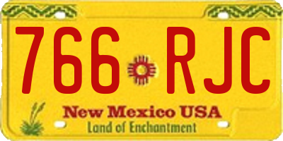 NM license plate 766RJC