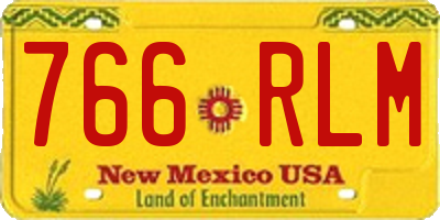 NM license plate 766RLM