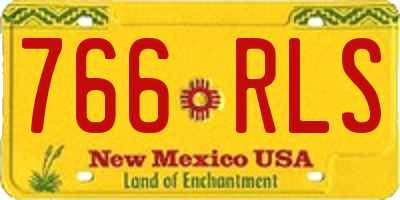 NM license plate 766RLS