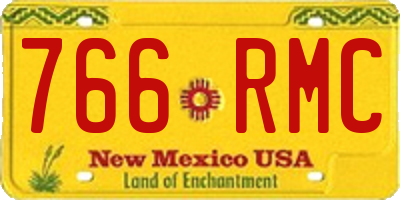 NM license plate 766RMC