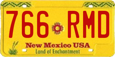 NM license plate 766RMD