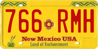 NM license plate 766RMH