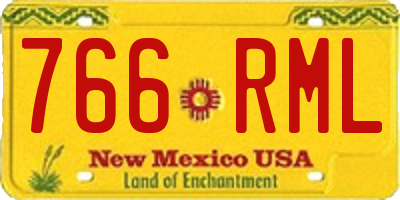 NM license plate 766RML
