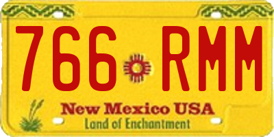NM license plate 766RMM