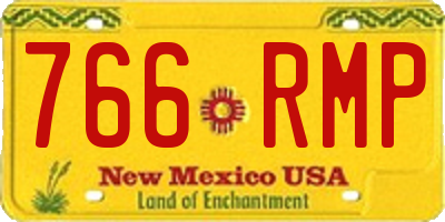 NM license plate 766RMP