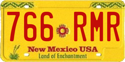 NM license plate 766RMR