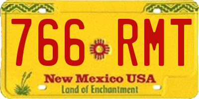 NM license plate 766RMT