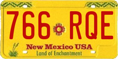 NM license plate 766RQE