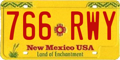 NM license plate 766RWY