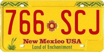 NM license plate 766SCJ