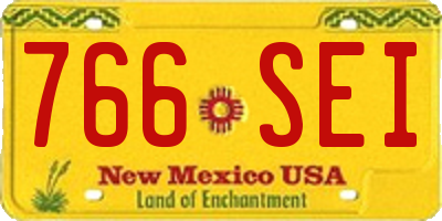 NM license plate 766SEI