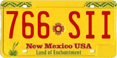 NM license plate 766SII