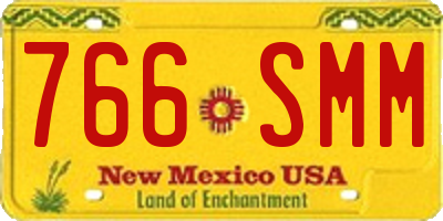NM license plate 766SMM