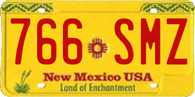NM license plate 766SMZ