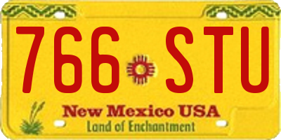 NM license plate 766STU
