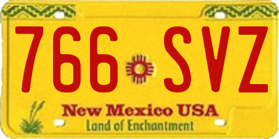 NM license plate 766SVZ