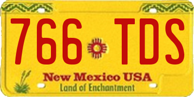 NM license plate 766TDS