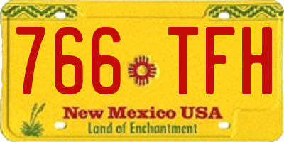 NM license plate 766TFH
