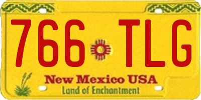 NM license plate 766TLG