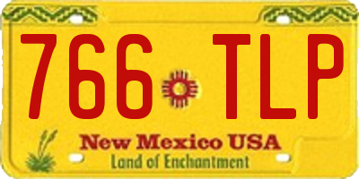 NM license plate 766TLP